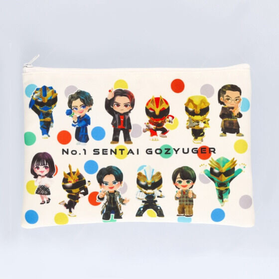240580 Pbandai 預訂 2026/1月 ナンバーワン戦隊ゴジュウジャー　デフォルメ　ポーチ（ホワイト）