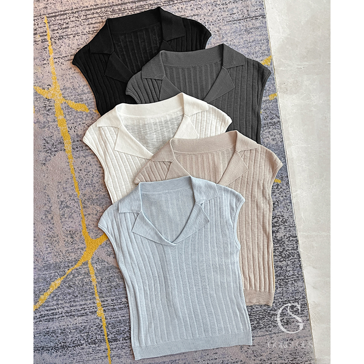 L31「透膚SEXY翻領上衣」