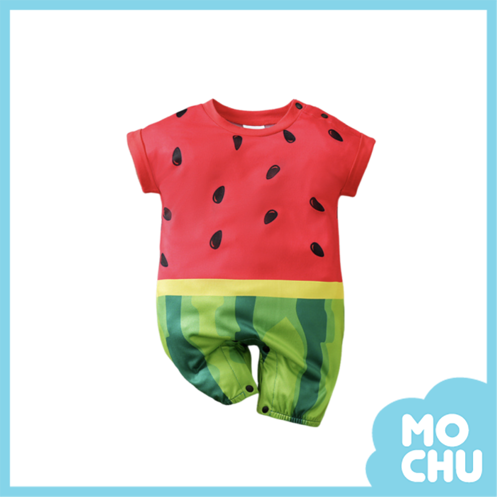 (90cm現貨)冰涼西瓜短袖連身衣