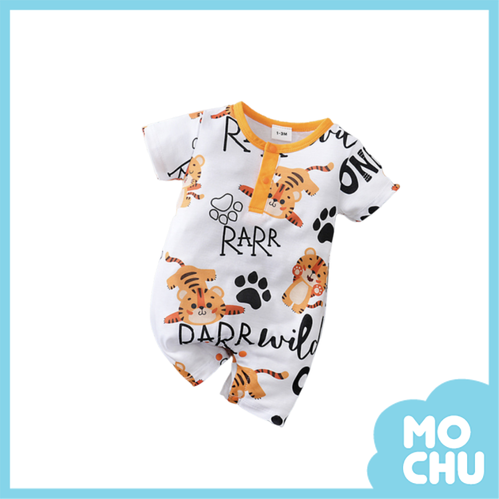 俏皮老虎短袖連身衣