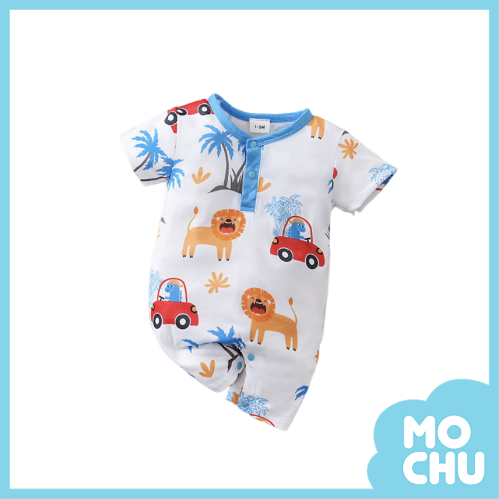 椰樹獅短袖連身衣(兩色)