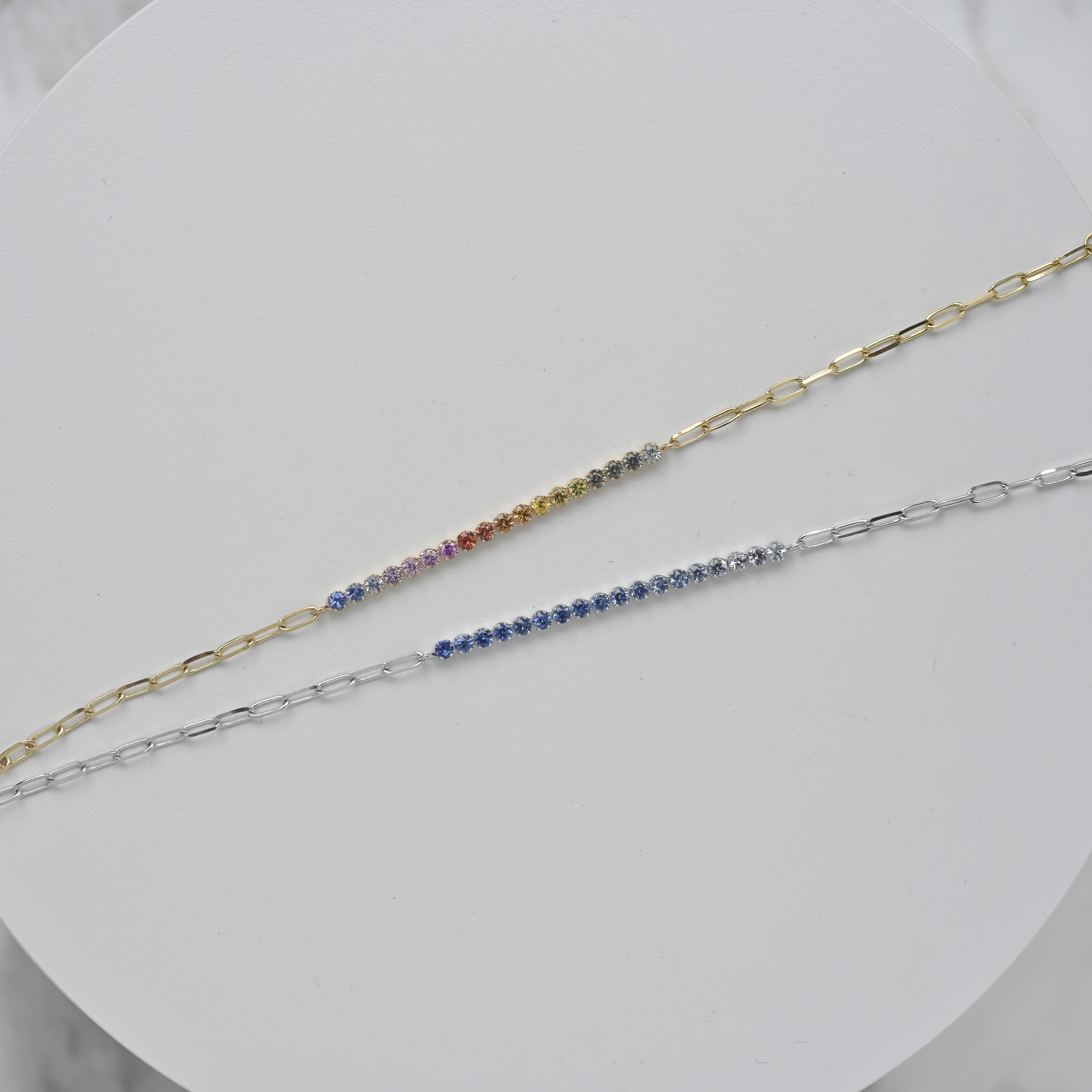 18K Gemstone Blockchain Bracelet