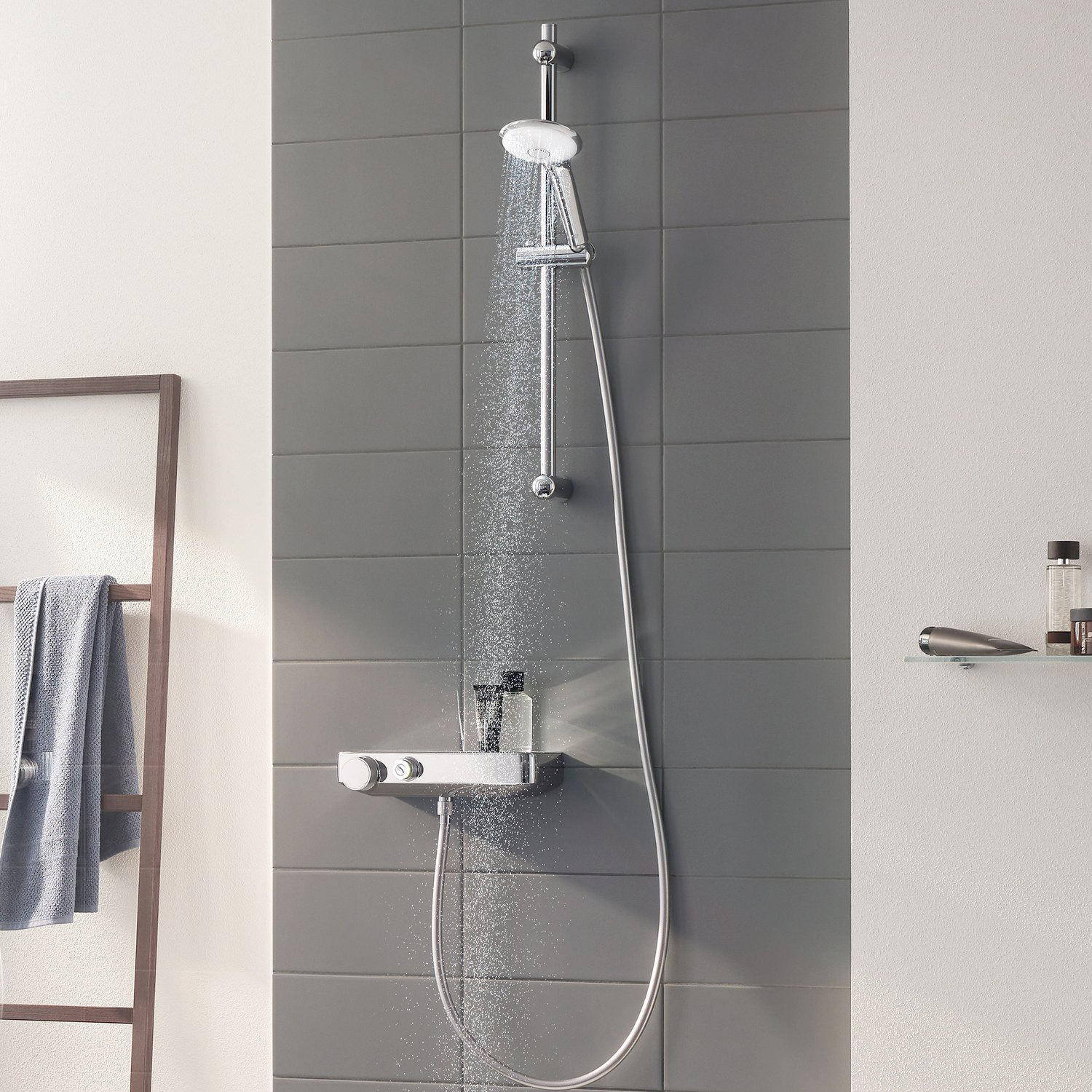 GROHE｜SmartControl 檯面龍頭淋浴滑桿組（鉻色）34720000