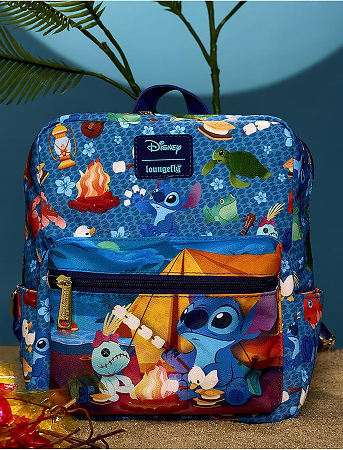 LOUNGEFLY-史迪奇 可愛風尼龍迷你後背包 WDBK3646