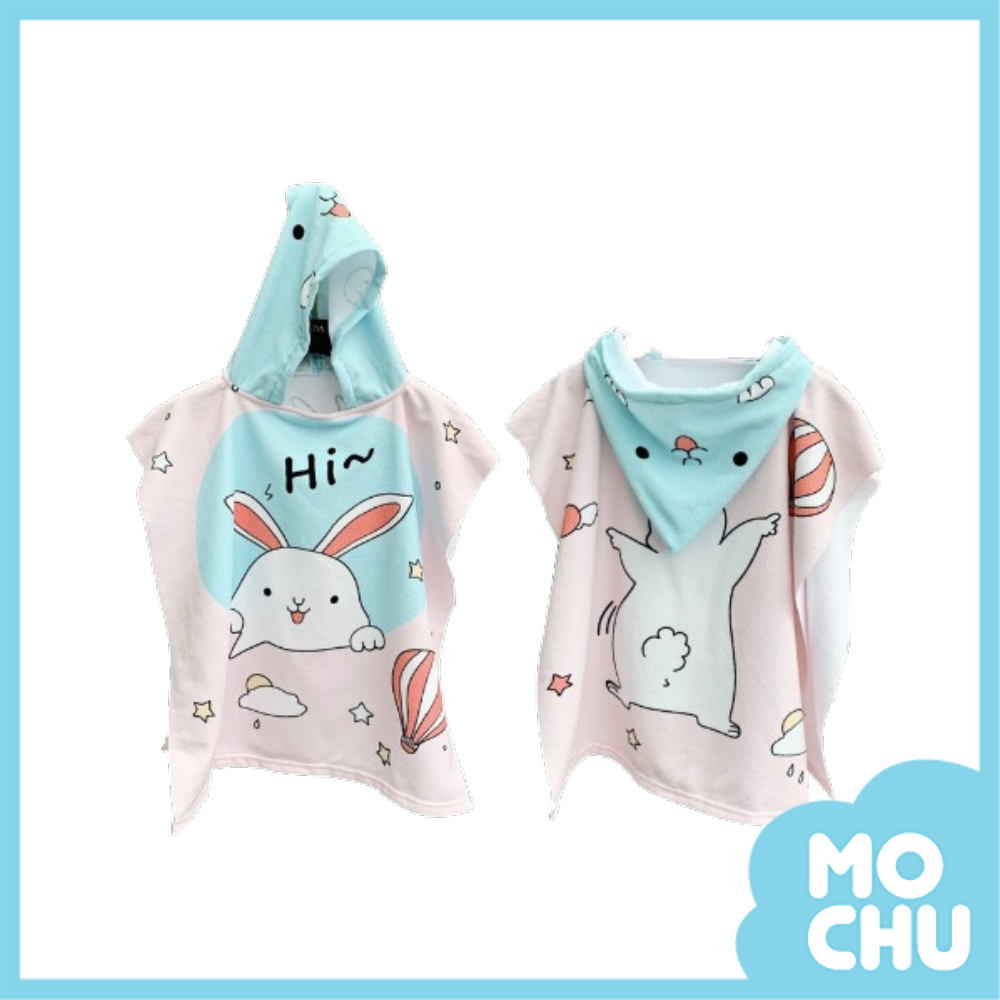 熱氣球兔兔連帽浴袍