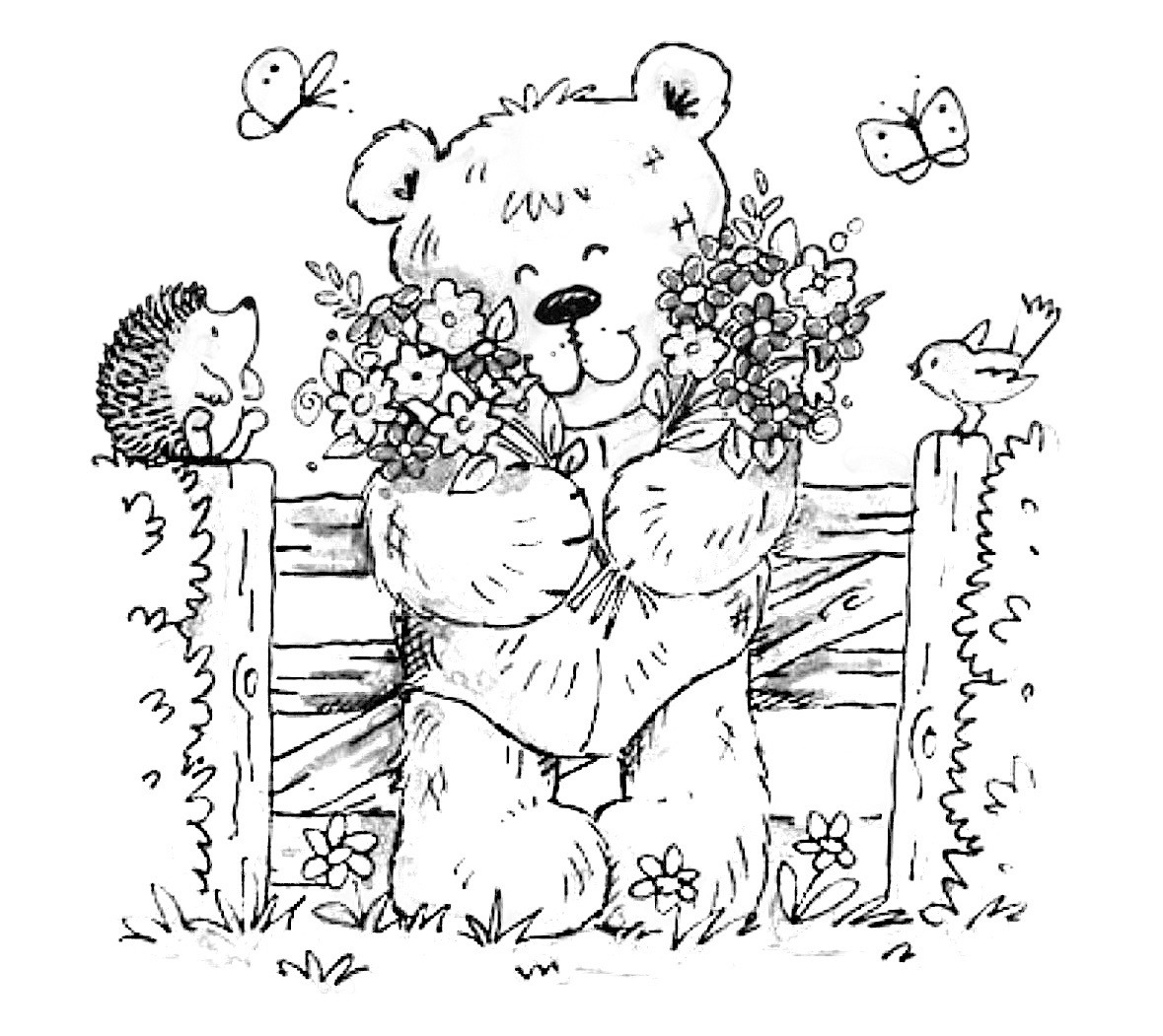 TS水晶印章 |花園熊+鋼琴鼠 2卡 #TSS06.07