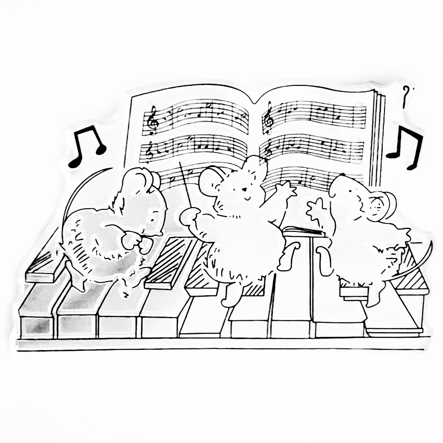 TS水晶印章 |TSS07 鋼琴鼠