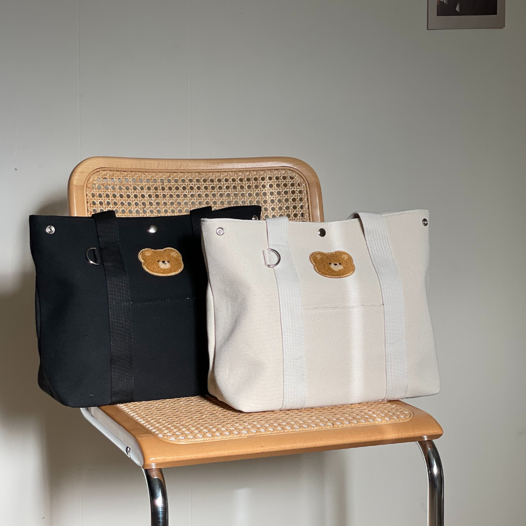 韓系絨毛小熊媽咪包