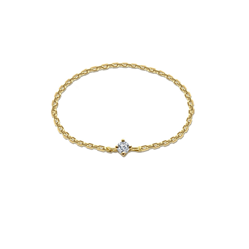 設計款天然鑽石鏈戒