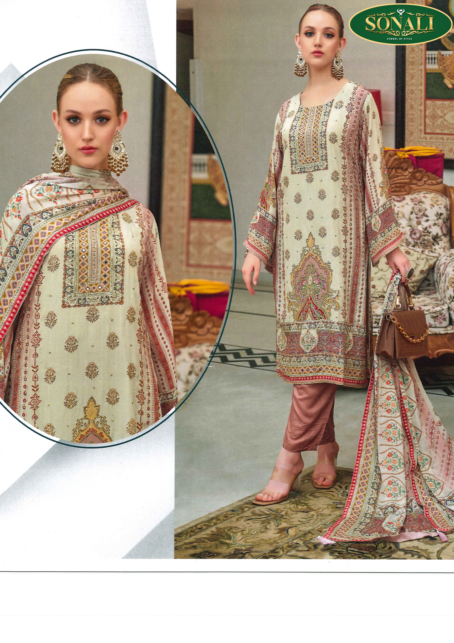 Sonali Premier Quality Women's Designer Suits / Ladies Indian Traditional Set