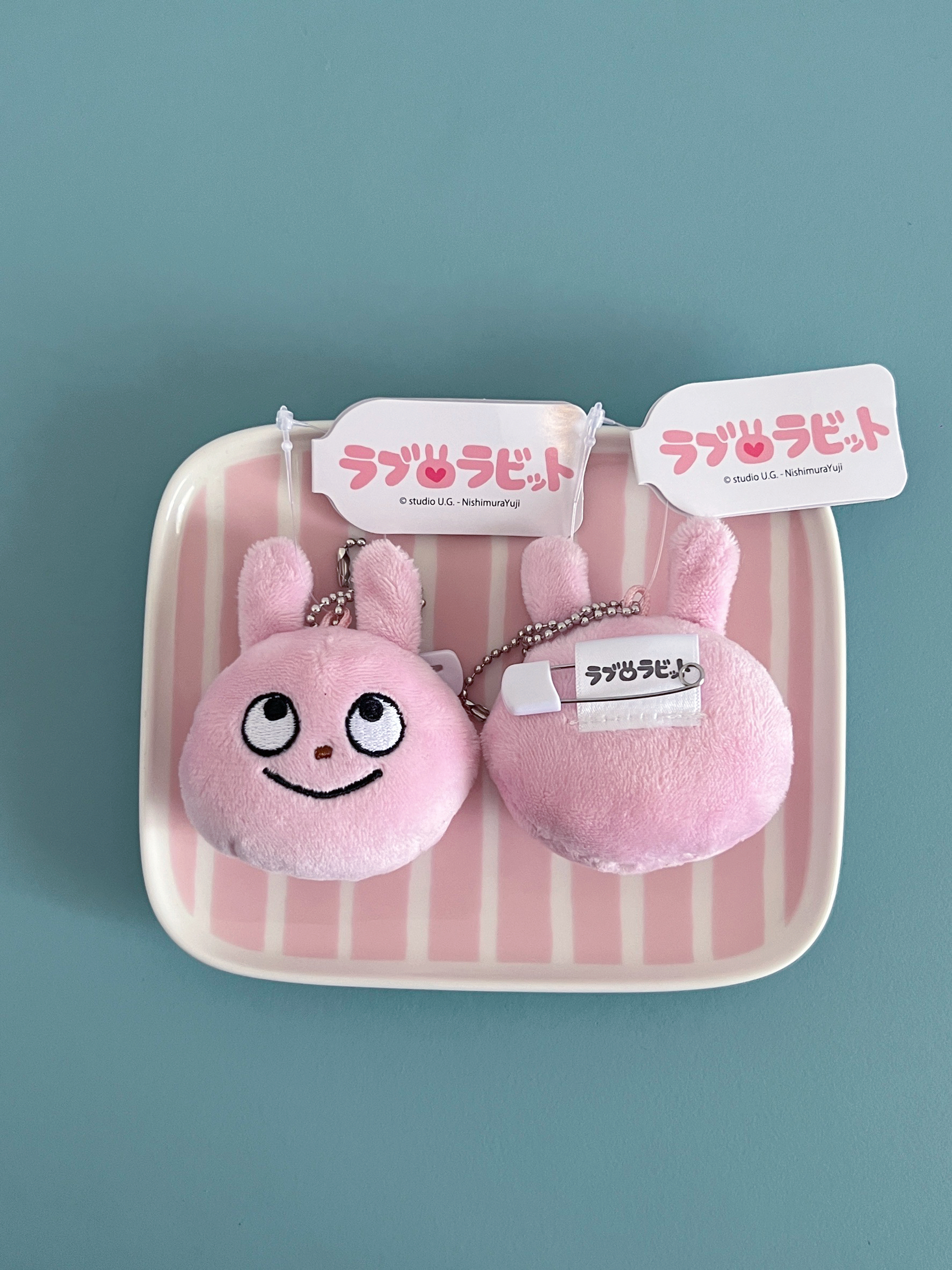 戀愛兔大頭珠鏈玩偶吊飾