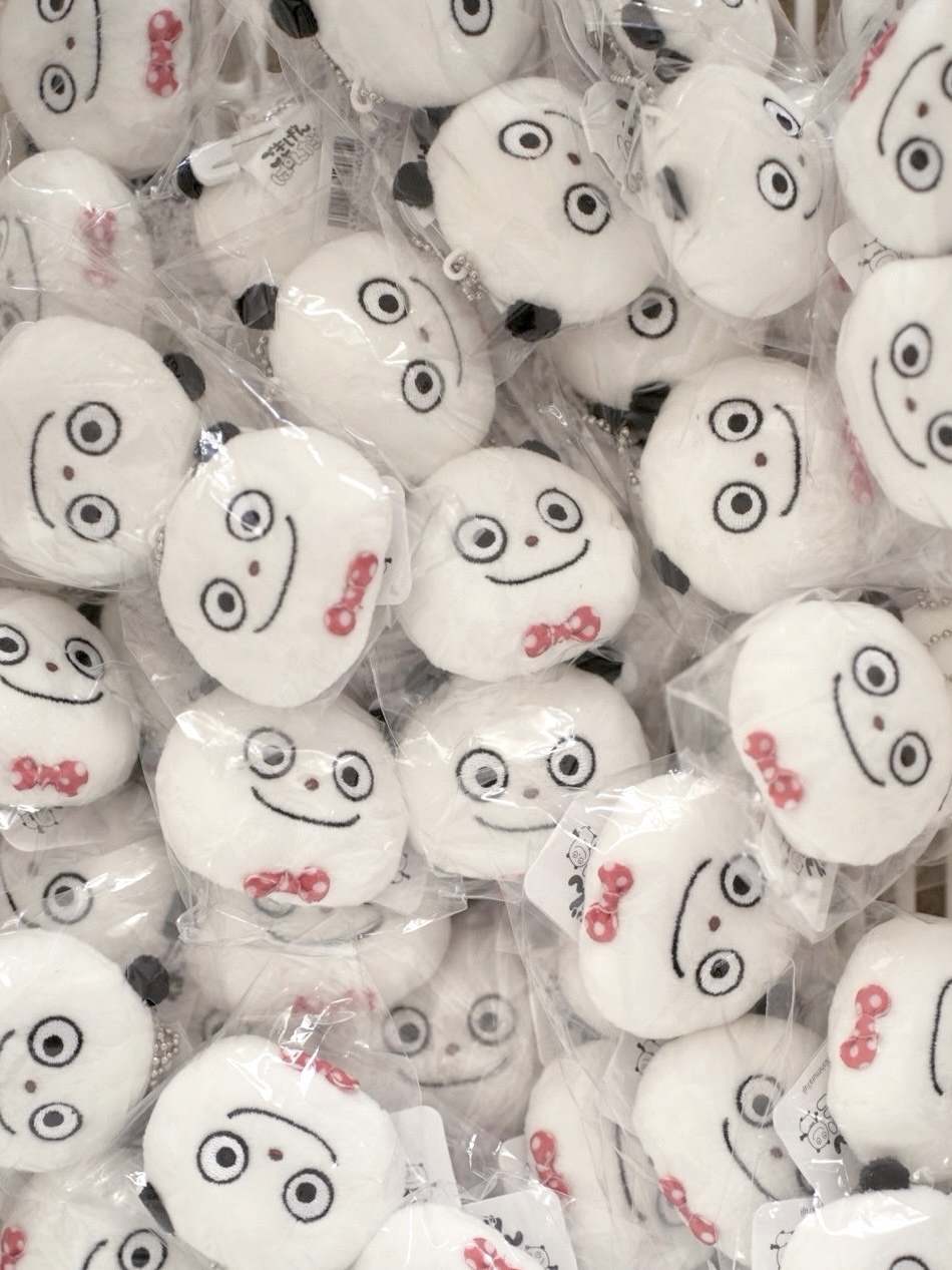 開心熊貓大頭珠鏈玩偶吊飾