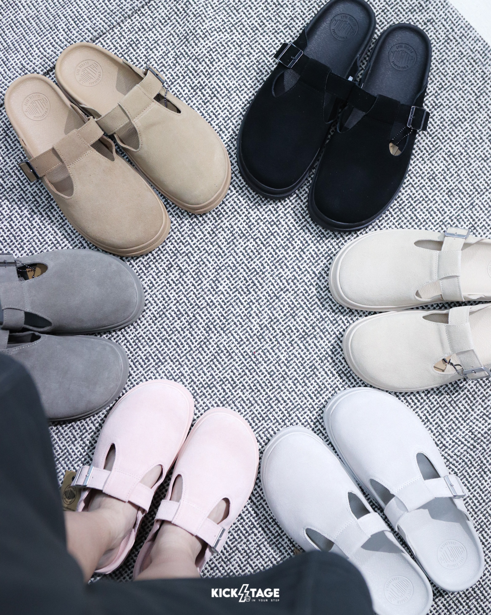 男女鞋 PALLADIUM DUNELITE PYLA SDE 灰 沙色 粉 黑 棕 深灰 麂皮 輕量 拖鞋 穆勒鞋【74454】