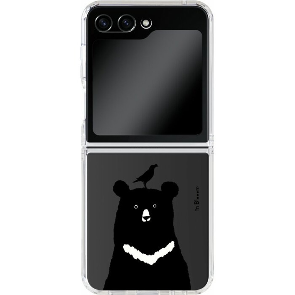 inblooom x The Hood Hybrid Z Case-Samsung Galaxy Z Flip5/inBlooom Zoo/Formosan Black Bear and Crested Myna