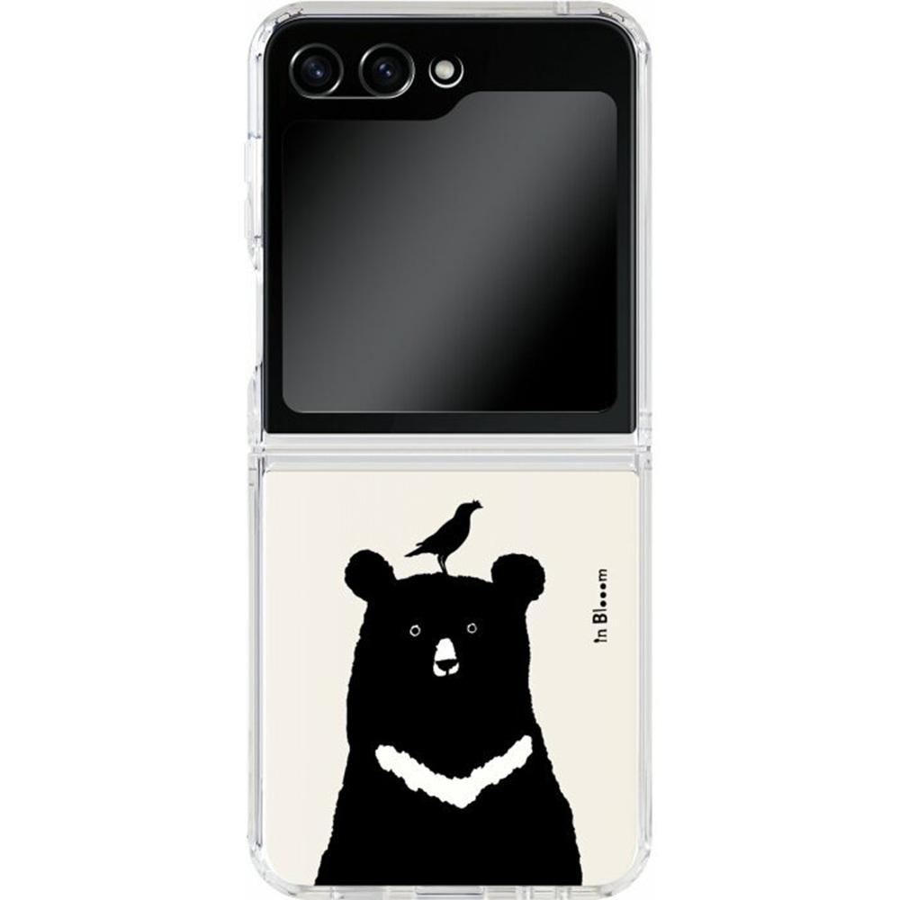 inblooom x The Hood Hybrid Z Case-Samsung Galaxy Z Flip5/inBlooom Zoo/Formosan Black Bear and Crested Myna