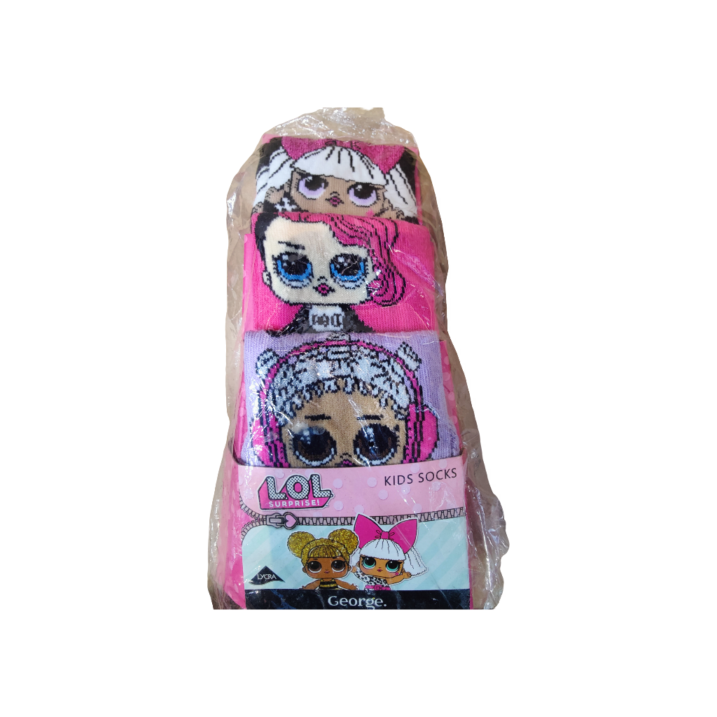 英國國直送 LOL 9-12UK 27-30EU SHOE SIZE 中襪 3對裝 清貨價