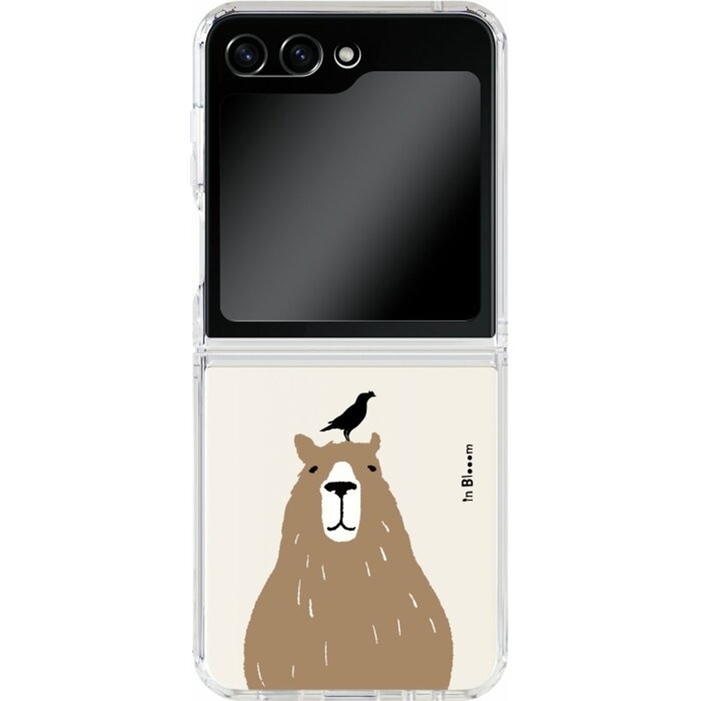 印花樂聯名三星手機殼/Samsung Galaxy Z Flip5/印花動物園/水豚與八哥