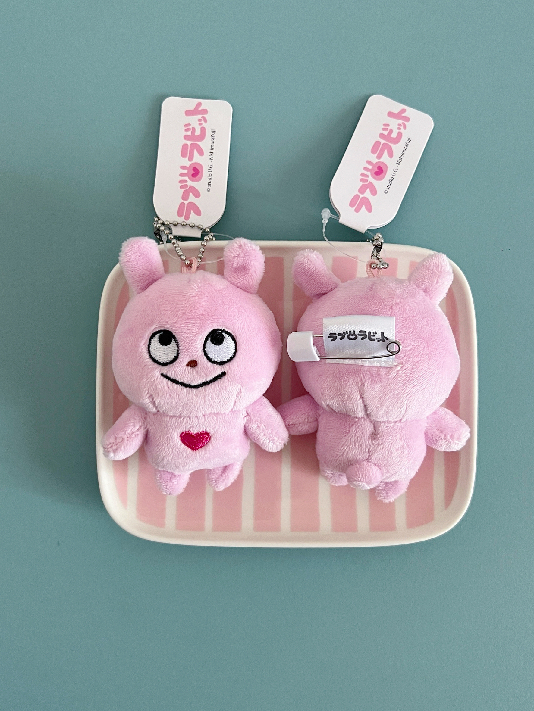 戀愛兔珠鏈玩偶吊飾