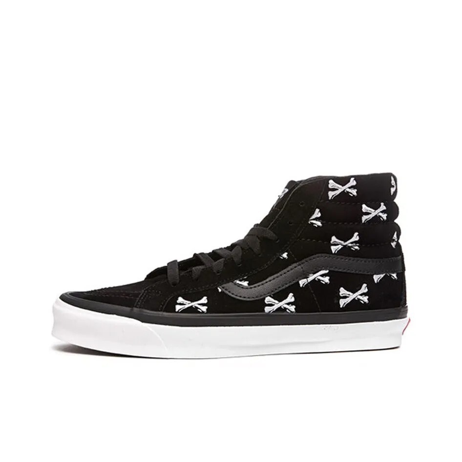 Wtaps x Vans Sk8-Hi Bones Black 高筒 黑骨頭白 VN0A4BVB20P/氧化+鞋盒污漬