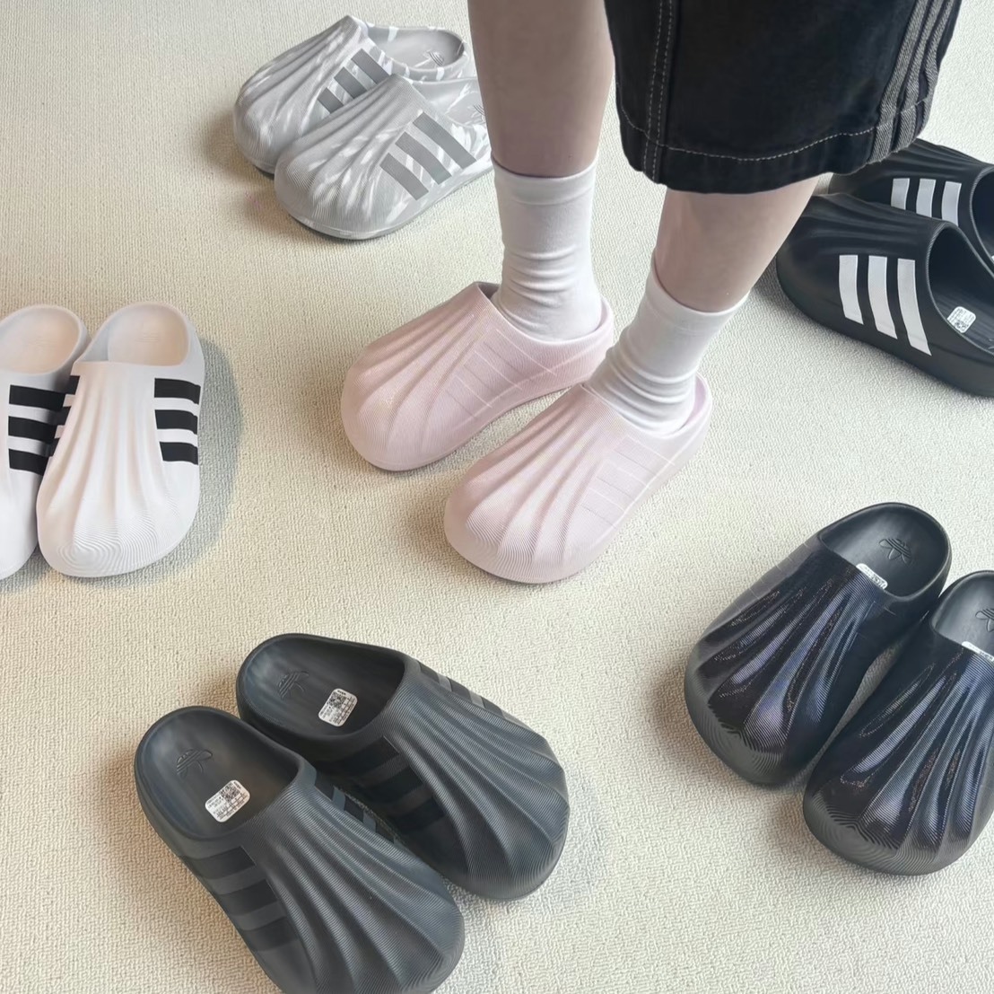 adidas originals adiFOM SUPERSTAR MULE 三線 貝殼頭 白黑 黑白 黑灰 貝殼炫彩 櫻花粉 大理石灰 廚師鞋 懶人鞋 防水 穆勒鞋 IF6184 ig8277