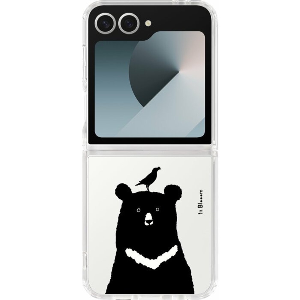 inblooom x The Hood Hybrid Z Case-Samsung Galaxy Z Flip6/inBlooom Zoo/Formosan Black Bear and Crested Myna
