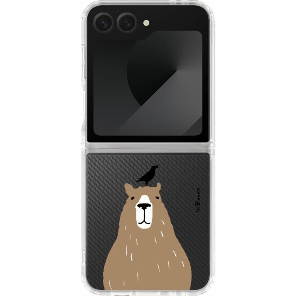 印花樂聯名三星手機殼/Samsung Galaxy Z Flip6/印花動物園/水豚與八哥