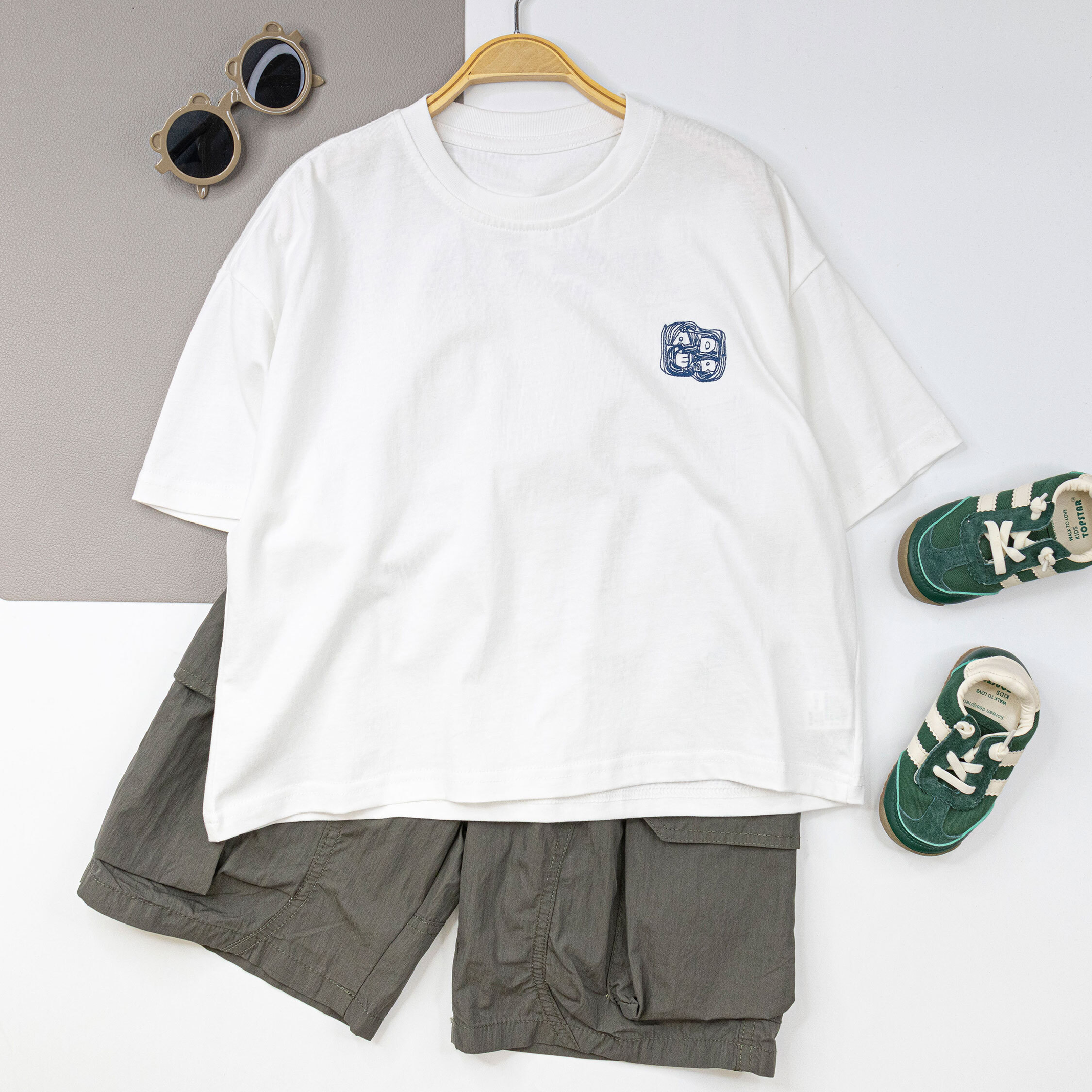 逗趣美式塗鴉繪畫上衣 (H50464)