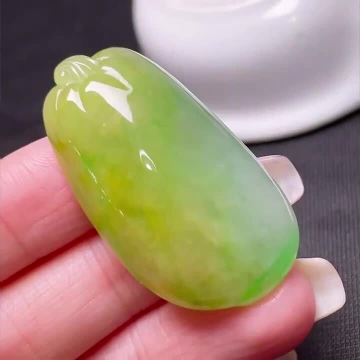 翡翠福瓜吊墜,天然翡翠A玉, 緬甸玉, Jade, Jadeite