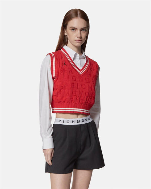 【RICHMOND X】學院風短版V領背心