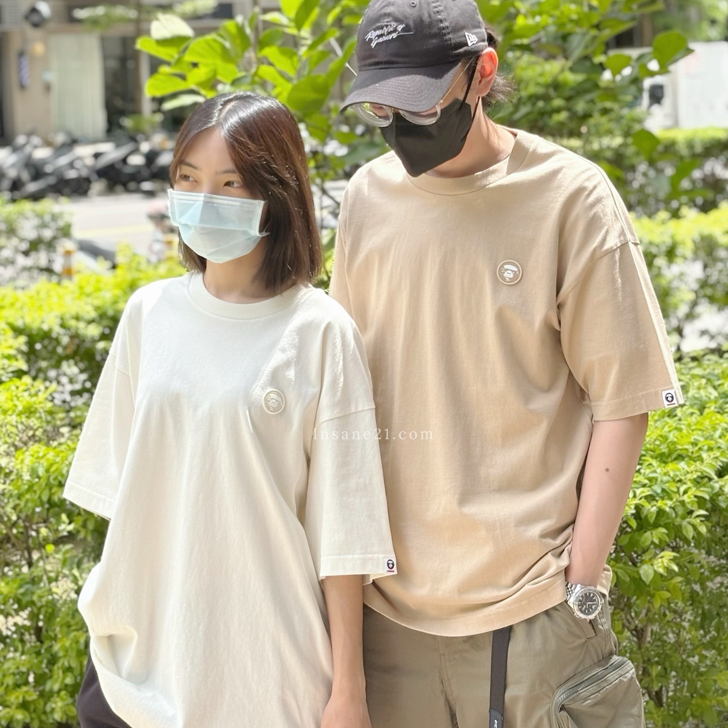 AAPE A BATHING APE 立體大頭 短袖 LOGO 黑/白/奶茶 三色