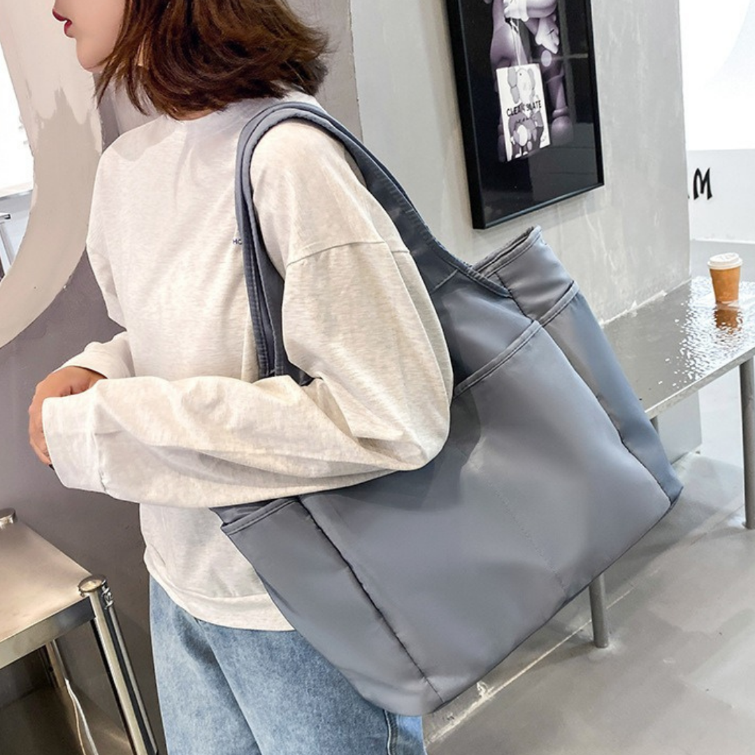 尼龍多夾層大容量托特包