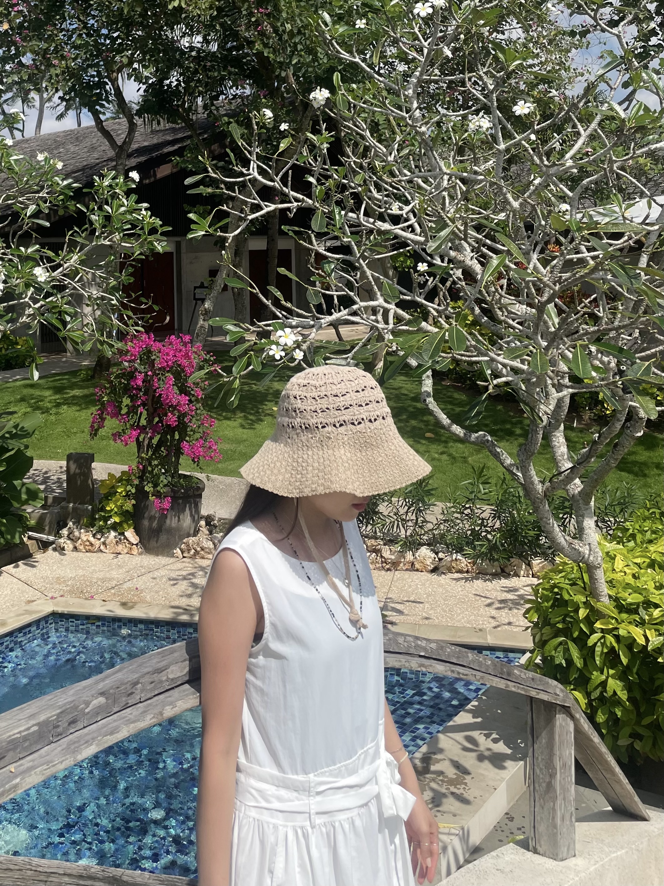 #228AA063 小清新編織綁帶草帽