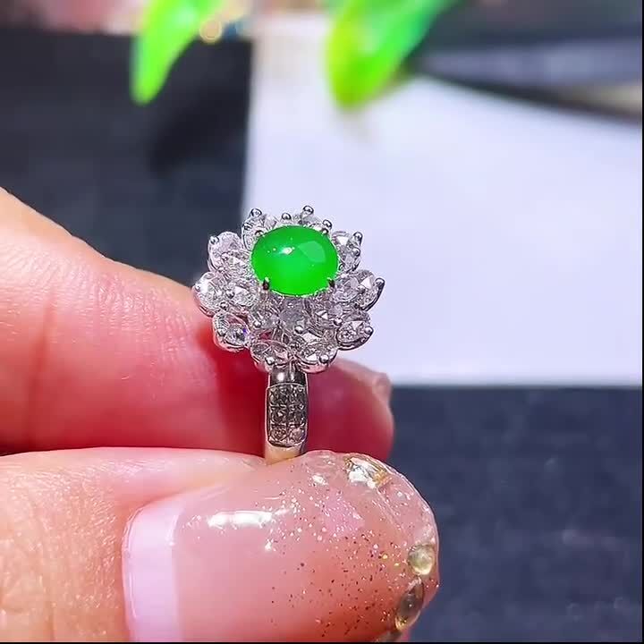 62431 翡翠蛋面戒指