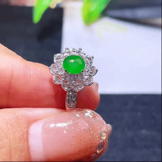 62431 翡翠蛋面戒指