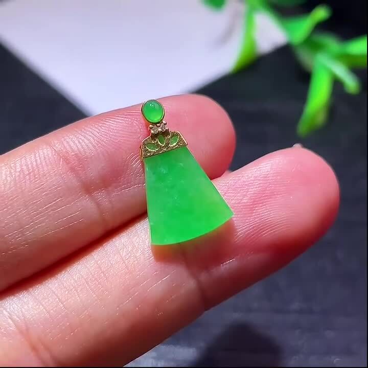 翡翠無事牌吊墜,天然翡翠A玉, 緬甸玉, Jade, Jadeite