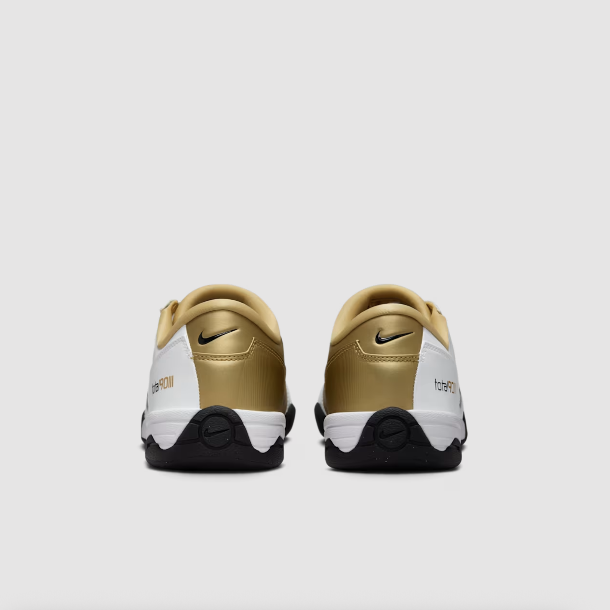 -(A9c)-NIKE TOTAL 90 SP WHITE AND BLACK 足球鞋 白金 黑勾 - HJ9351 101