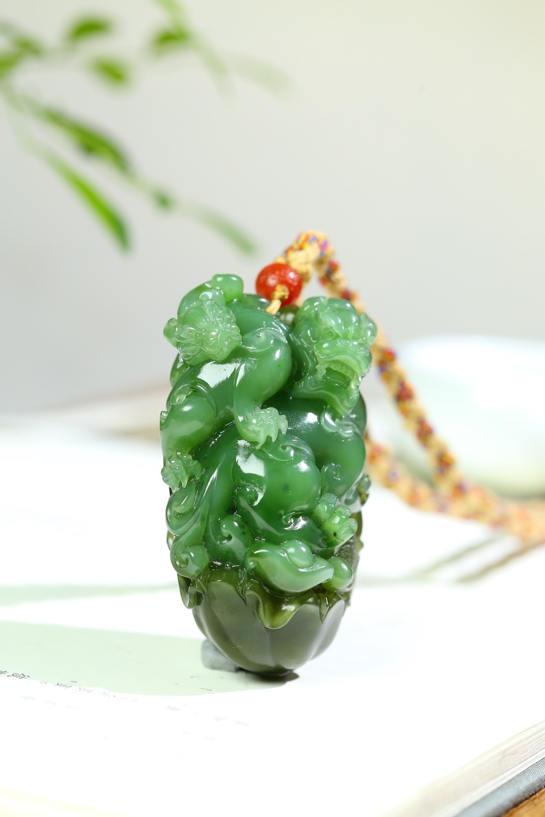 6211 和田玉籽料攜子上朝·招財貔貅