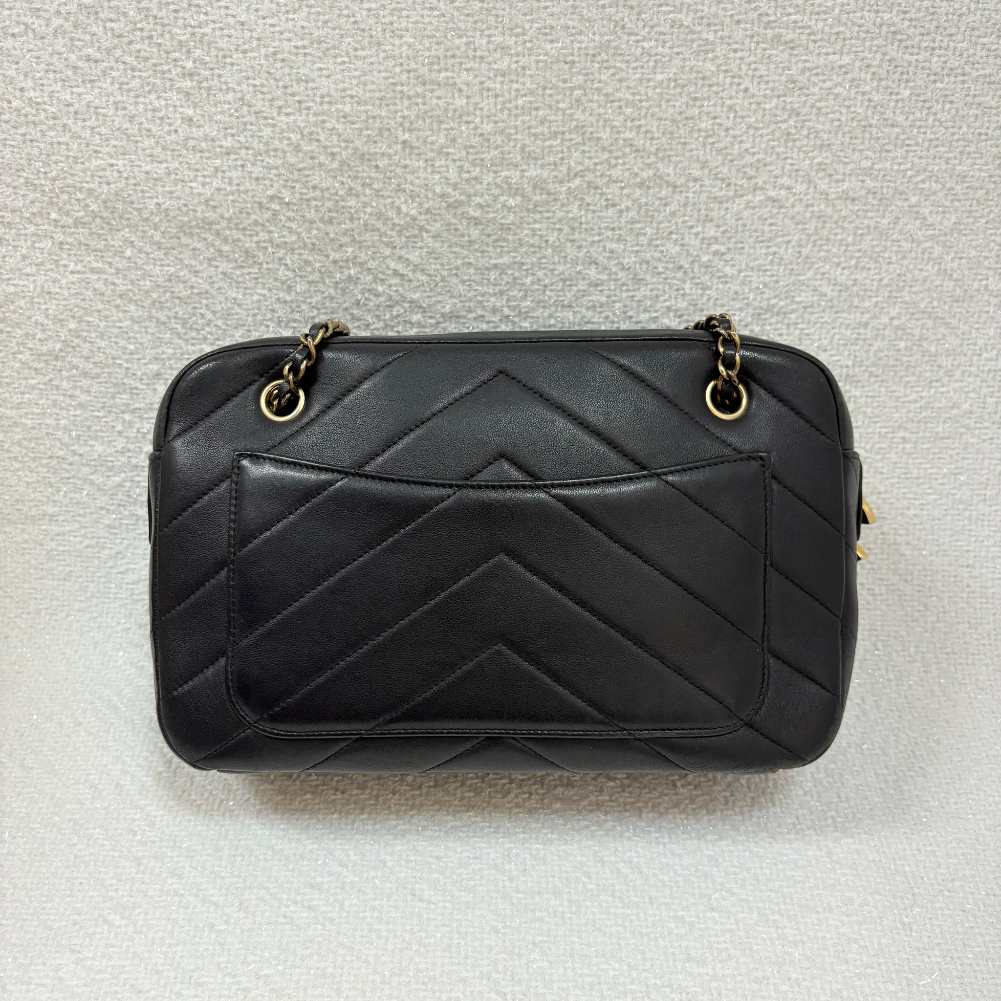 Chanel Coco Envelope Flap Camera Case - Black / Ghw