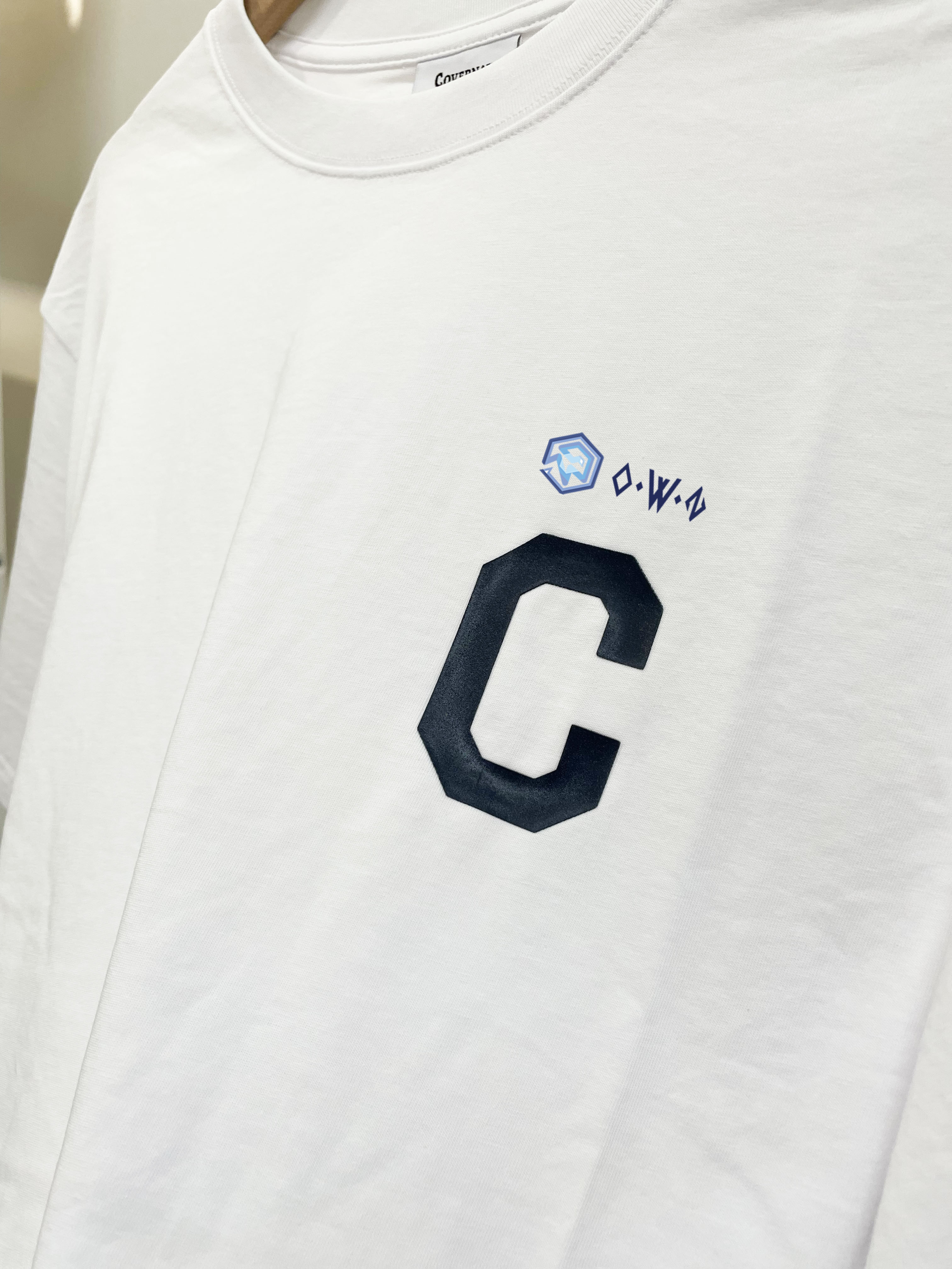 【OWN】Covernat 短袖上衣 大C 涼感 經典款 皮革 夏季服飾 不分男女 白色