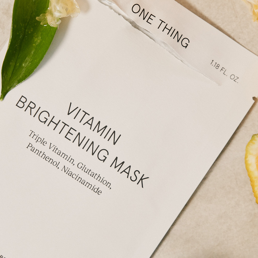 【One Thing】維他命亮白面膜