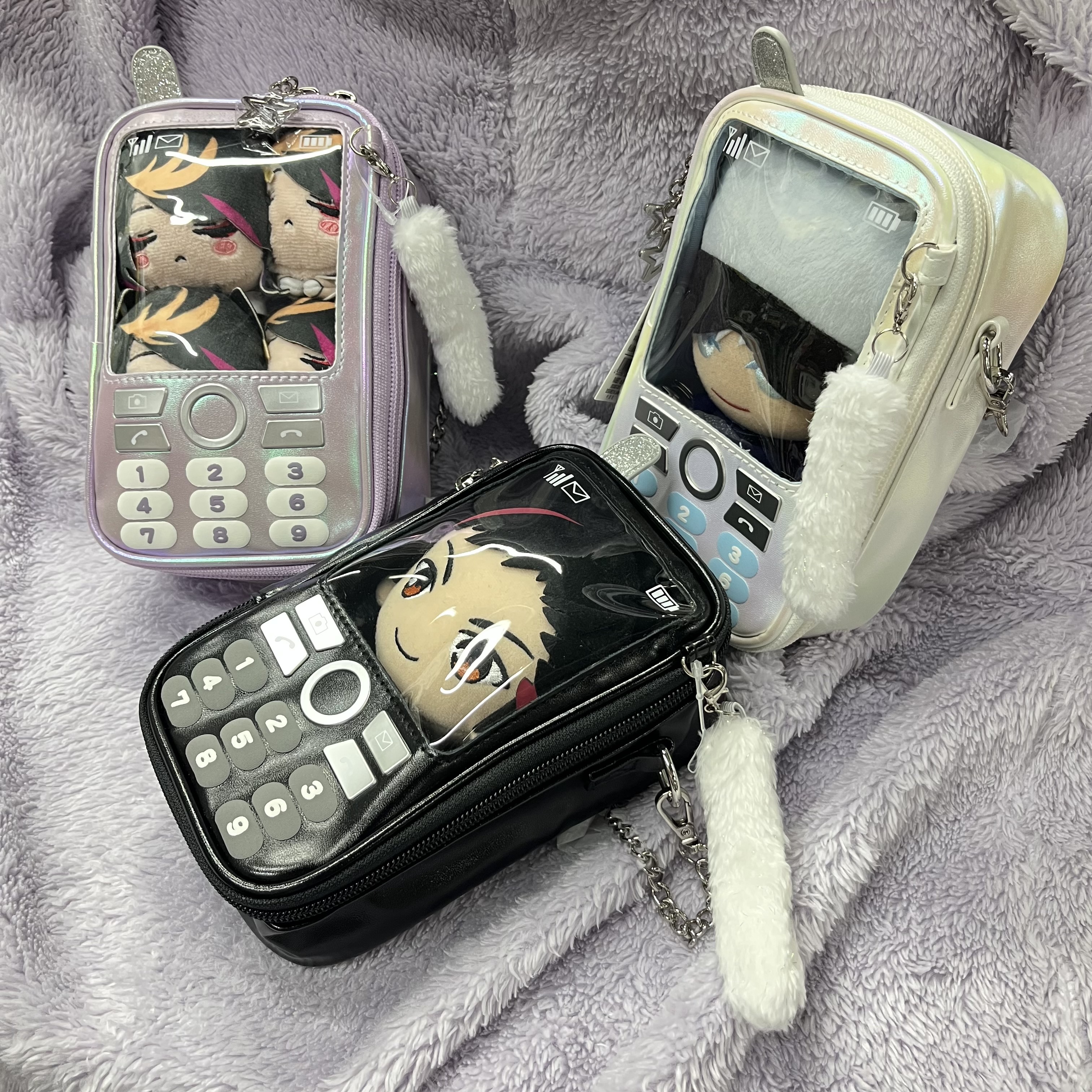 推活 娃袋 (痛袋) Y2K 電話款 紫色/黑色/白色