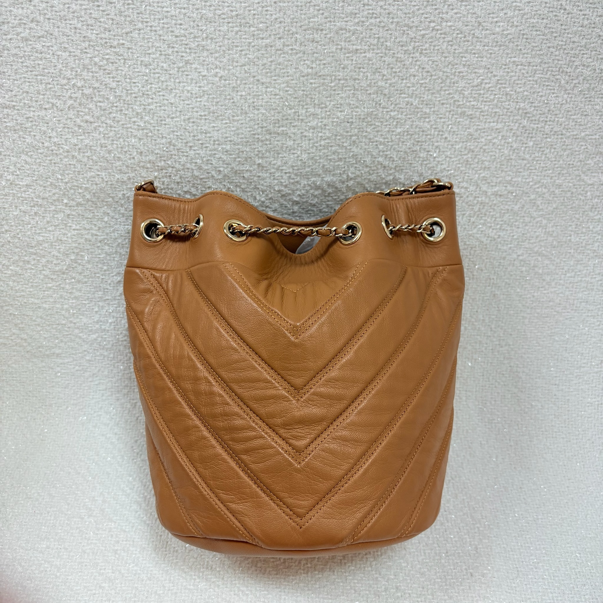 Chanel Bucket Bag - Brown / Ghw