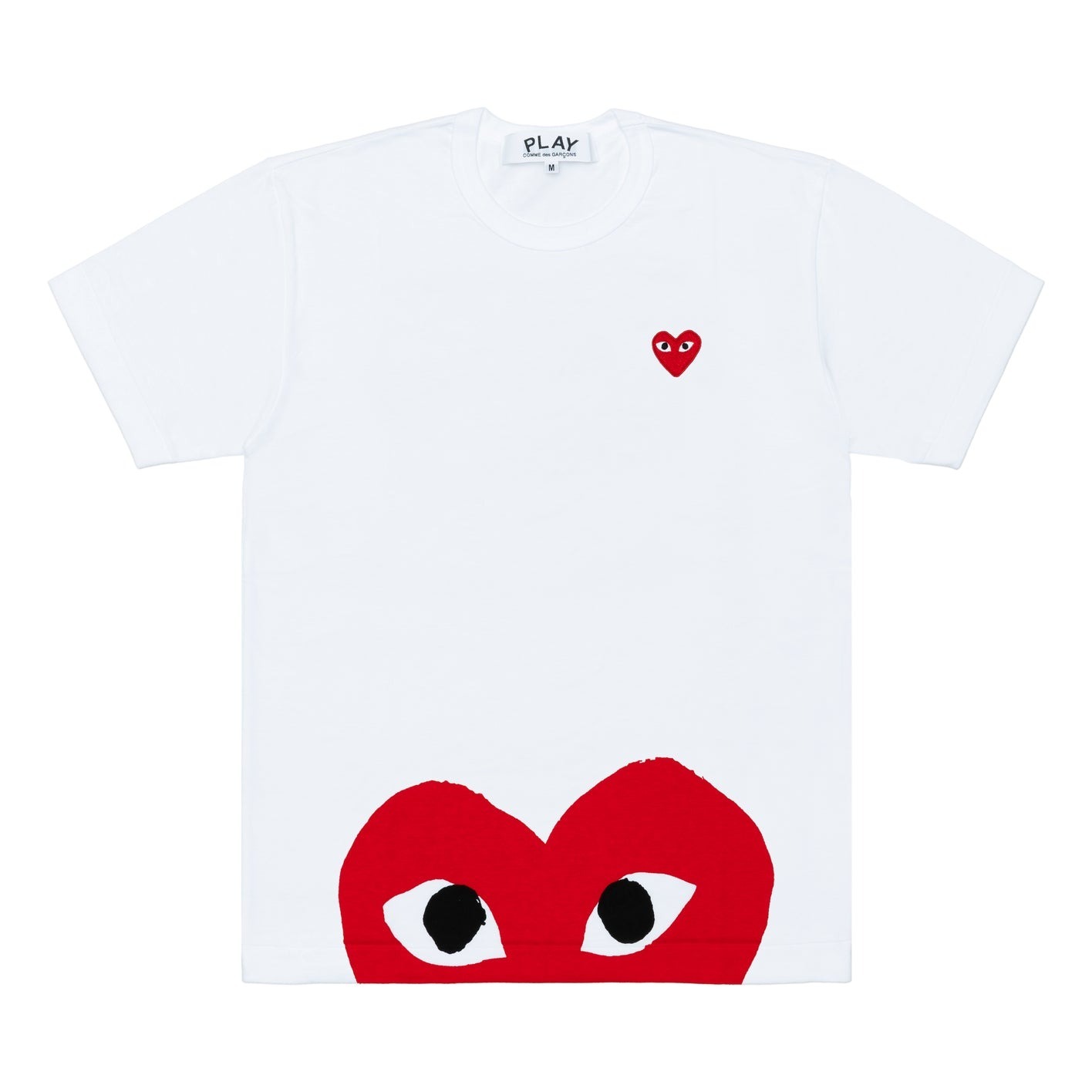 『代購商品』COMME des GARCONS PLAY Printed Heart Tee 川久保玲 紅色半愛心 白底 下擺愛心 AZ-T034-051