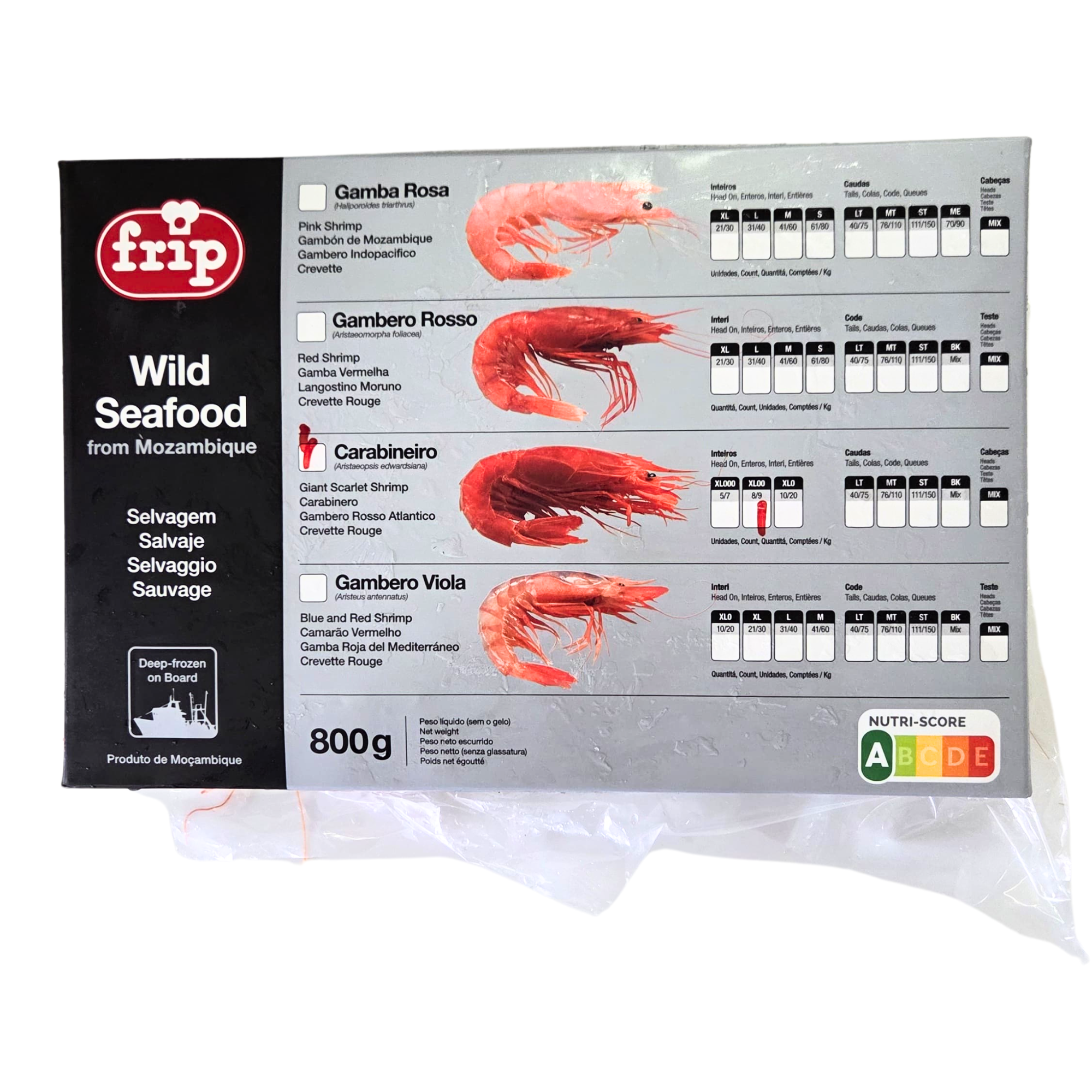 非洲莫桑比克野生巨型西班牙紅蝦 Wild Carabineiro Giant Scarlet Shrimp, 8-9隻 800克/盒 +/-5% (急凍，負18℃)