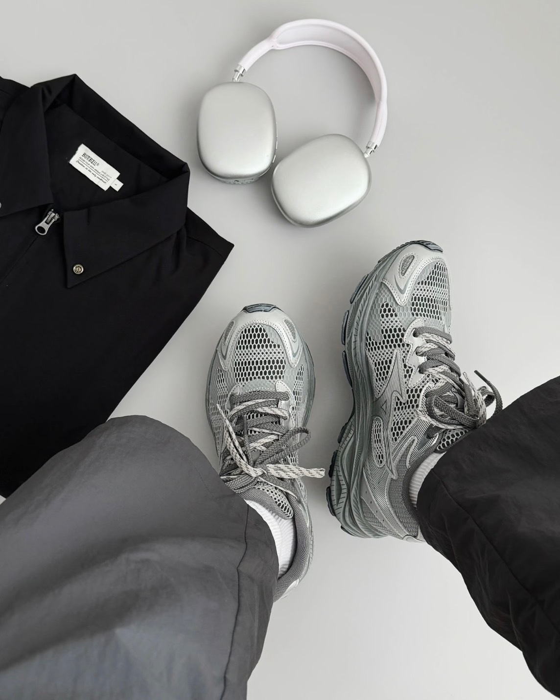 Mizuno Racer S 復古 緩震 透氣 復古 隕石灰銀