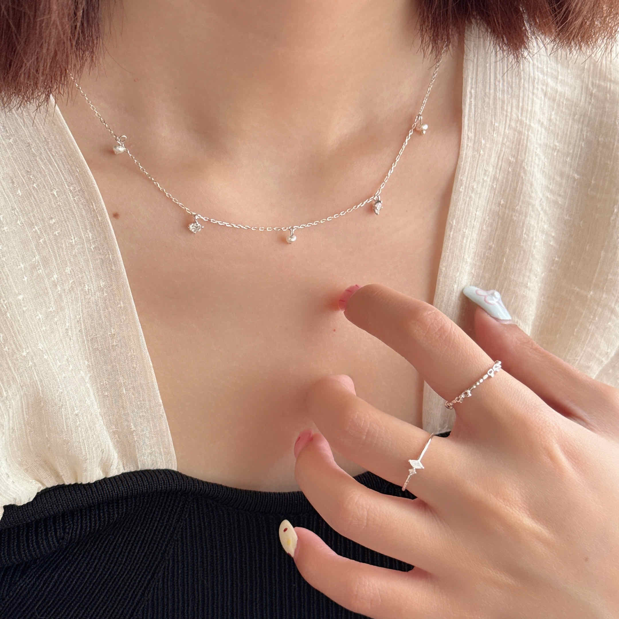 🇰🇷925 silver 小公主串串項鍊