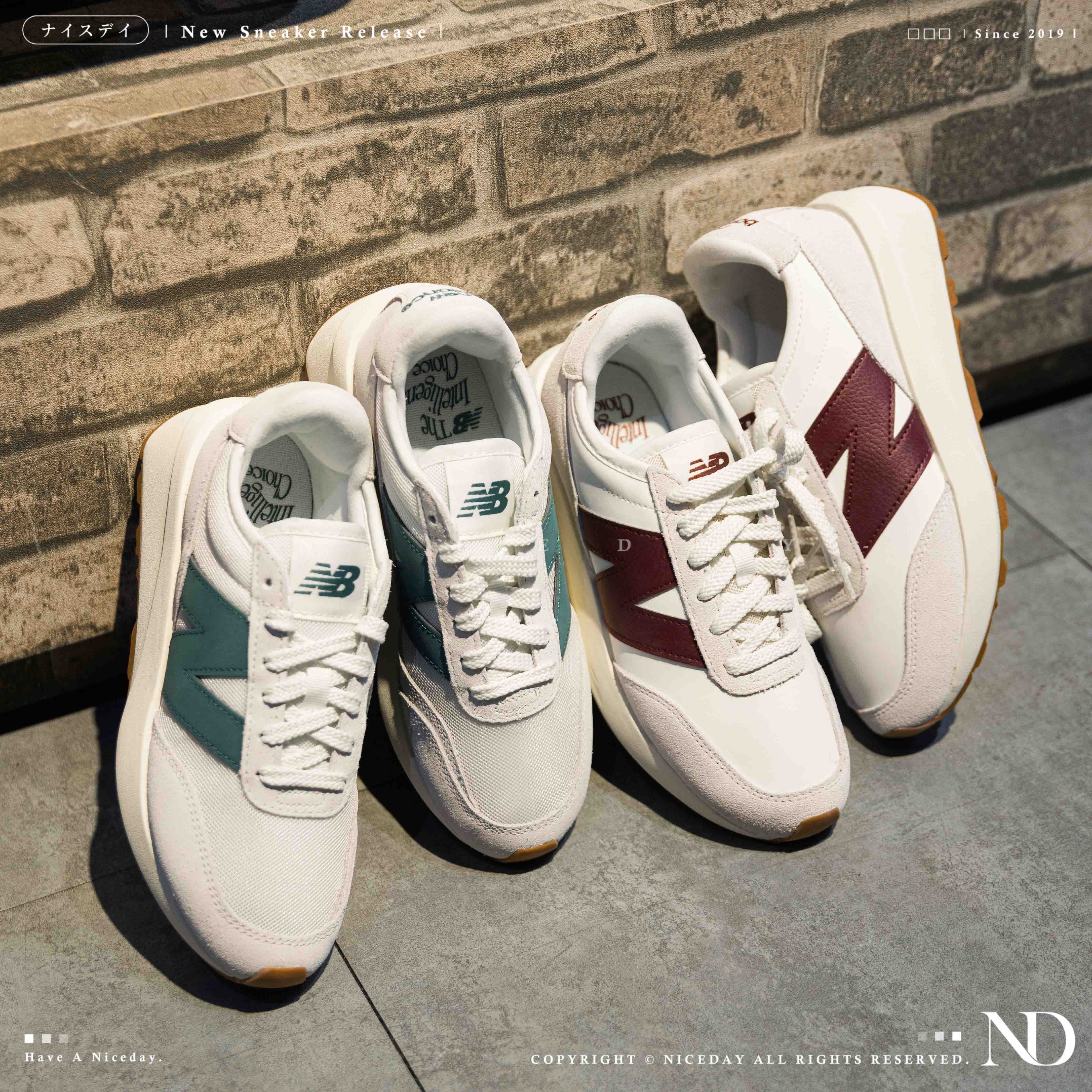 NICEDAY 現貨 New Balance 370 復古 白綠 白紅 米白 麂皮 厚底 舒適 增高 U370CC U370CB