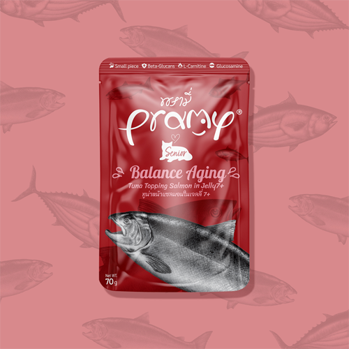 Pramy | 高齡貓7+ (啫喱系列) 功能性貓濕包 70g