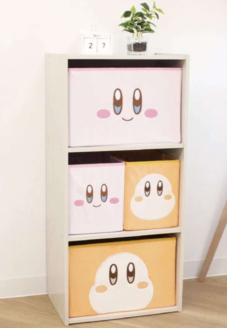 星之卡比長方形毛絨可折疊收納盒