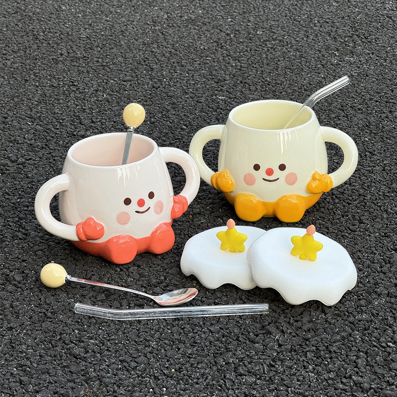 Cute Starry Birthday Cake Ceramic Mug